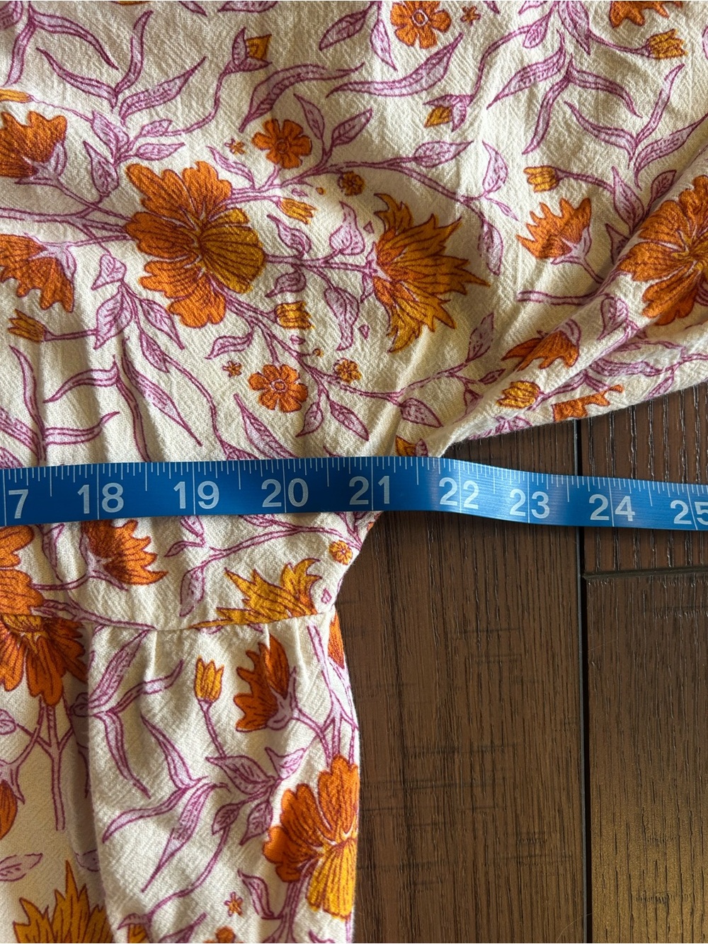 Universal Thread Boho Floral Mini Dress Size XL but fits like a L Puff Sleeve - Picture 7 of 8